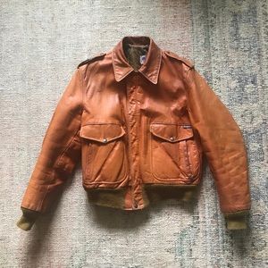 Schott leather bomber jacket sz 42